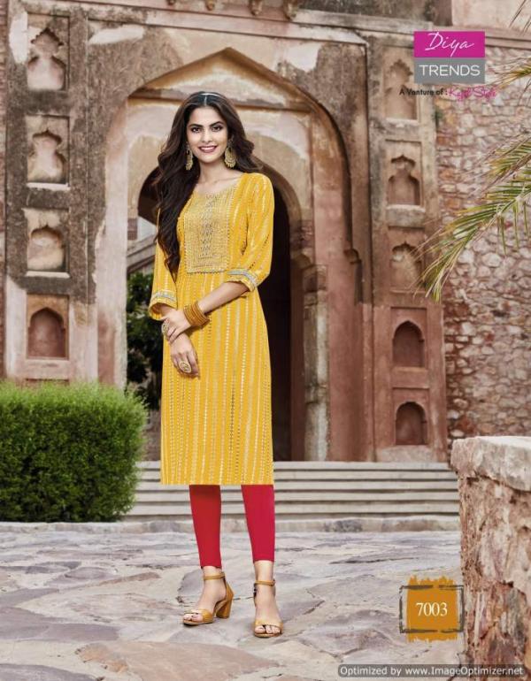 Victoria 7 Fancy Wear Embroidery Rayon Exclusive Kurti Collection